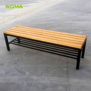 Banco de acero de madera